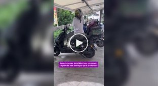 In Columbia, a man without arms was spotted driving a moped on his own
