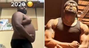 A man lost 65 kg to spite his ex (6 photos)