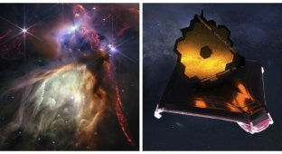 The James Webb Space Telescope showed the birth of new stars in a photo (4 photos + 2 videos)