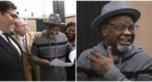A US court found a man who served 48 years in prison not guilty (2 photos)