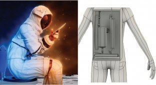 A space suit that converts urine into water was developed in the USA (6 photos)