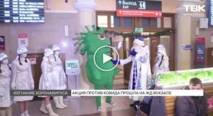 В Красноярске Дед Иммунитет и Снегурочки-антитела изгнали коронавирус