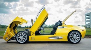Very rare low mileage yellow Spyker C8 Spyder could be yours (35 photos)
