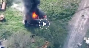 Бійці 148-го ОАБр спалили КамАЗ і знищили мінометну позицію російських окупантів дронами Дикі шершні