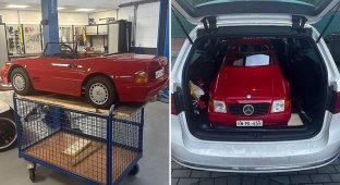 Children's small-scale replicas of Mercedes-Benz SL and Porsche 911 with internal combustion engines put up for auction (12 photos)