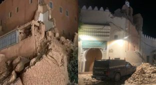 В Марокко произошло мощное землетрясение магнитудой 6.9 (4 фото + 12 видео)