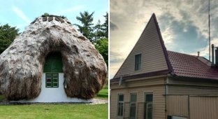 16 roofs of houses, the design and execution of which look like an extravaganza of the absurd (17 photos)