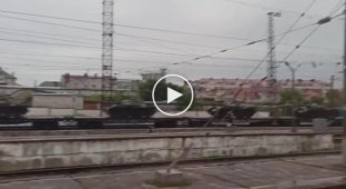 Новый эшелон с российскими танками Т-54 и Т-55 замечен в Воронежской области