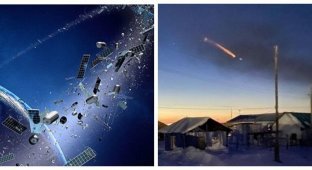 Мусорный «метеорит» пролетел над Якутией (2 фото + 3 видео)