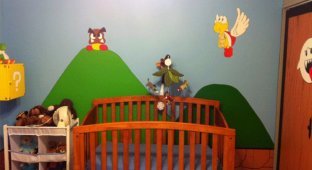 Детская спальня в стиле Супер Марио (4 фото)