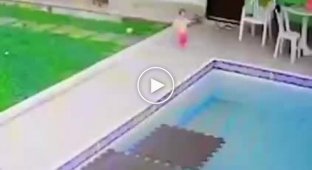 A very funny situation. The girl saved the child, but the husband also needed to be saved