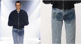 Известный бренд представил джинсы с мокрыми пятнами (5 фото)
