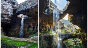 Ливанское чудо природы: трехъярусный водопад (7 фото)