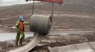 Бетонный холст - ткань из которой можно строить дома и дороги (6 фото + 1 видео)