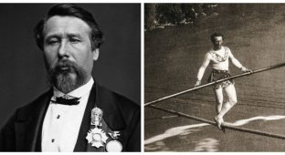 The incredible tightrope walker Charles Blondin (7 photos)