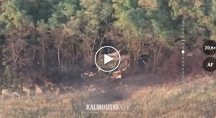 Belarusian volunteers destroyed a camouflaged enemy 2A36 Giatsint-B gun