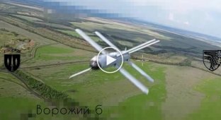 FPV-дрон збиває ударний російський БПЛА Lancet