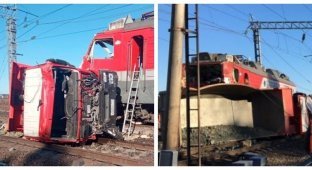 Крупная авария на Забайкальской железной дороге (3 фото)