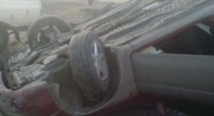 Последствия «акробатического пируэта» выполненного на Toyota Celica