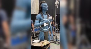 Жители планеты Пандора на съемках Аватара