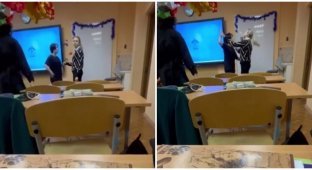 In Moscow, a crazy schoolgirl first strangled her classmates, and then attacked the teacher with a scalpel (2 photos + 2 videos)