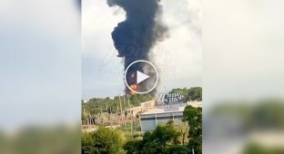 The Azovproduct oil depot in the Krasnodar region of the Russian Federation has been burning for the third day