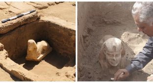 In Egypt, they unearthed a hut of the Roman era and a sphinx with the face of a Roman emperor (4 photos)