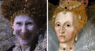 Почему у Елизаветы I были чёрные зубы, и как она ввела моду на них (5 фото)