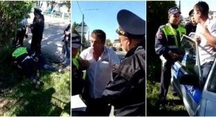 Ручка с исчезающими чернилами: в Краснодарском крае полиция грубо задержала водителя автобуса (1 фото + 1 видео)