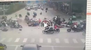 Vietnamese driver who clearly doesn't like two-wheelers