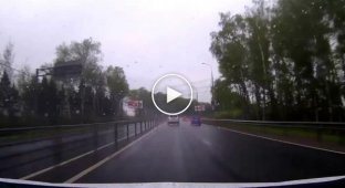 Аквапланирование на Дмитревском шоссе