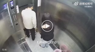 A girl's phone fell into an elevator shaft