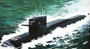 Модель подводной лодки, проект 667А "Навага" в разрезе (37 фото)