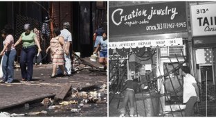 What was going on in New York when it was completely cut off from the light (7 photos)