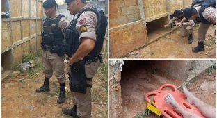 In Brazil, gravediggers heard screams in a cemetery and found a woman buried alive (6 photos)