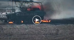 Occupier burns alive after attack of kamikaze drone on enemy IFV in Kurakhovsky direction