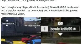 ИИ в Forza Horizon 6 превратил гонки в хаос: игрок Bowie Knife99 стал главным мемом сообщества (2 фото + видео)