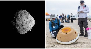 “Big day in history”: a capsule with soil from the asteroid Bennu returned to Earth (4 photos + 2 videos)