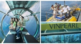 Вьетнамский курорт предлагает отдыхающим покататься на подводной лодке (8 фото + 1 видео)