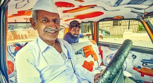 Удивительнейшие такси в Мумбае (21 фото)