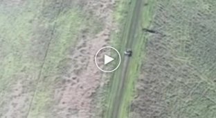 Eastern direction, explosion of a Russian tank on anti-tank mines