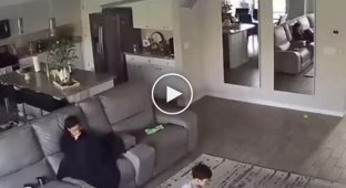 Boy impressed his relative with his throw