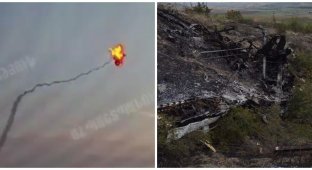 Минобороны Армении показало кадры сбития азербайджанского вертолета (2 фото)