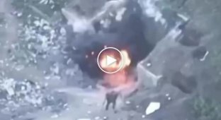 Unsuccessful attempt by the Russian military to shoot down a Ukrainian FPV drone in the Bakhmut direction