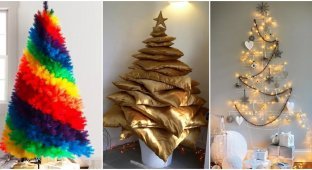 17 alternative Christmas trees for the New Year that look original and create a festive mood (18 photos)