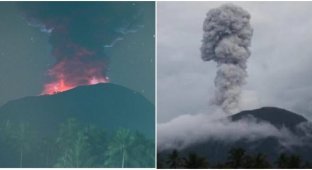 A volcanic eruption began on an island with a population of 200 thousand people (4 photos + 1 video)