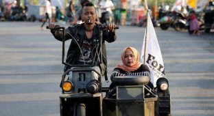 Молодежь Индонезии хвастается своими кастомными байками (9 фото)