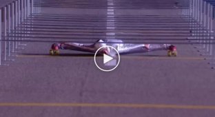 Новая мировая рекордсменка по лимбо на роликах