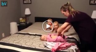 Mom of four trying to get her kids ready for bed