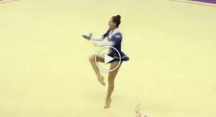 Georgian gymnast danced lezginka for performance